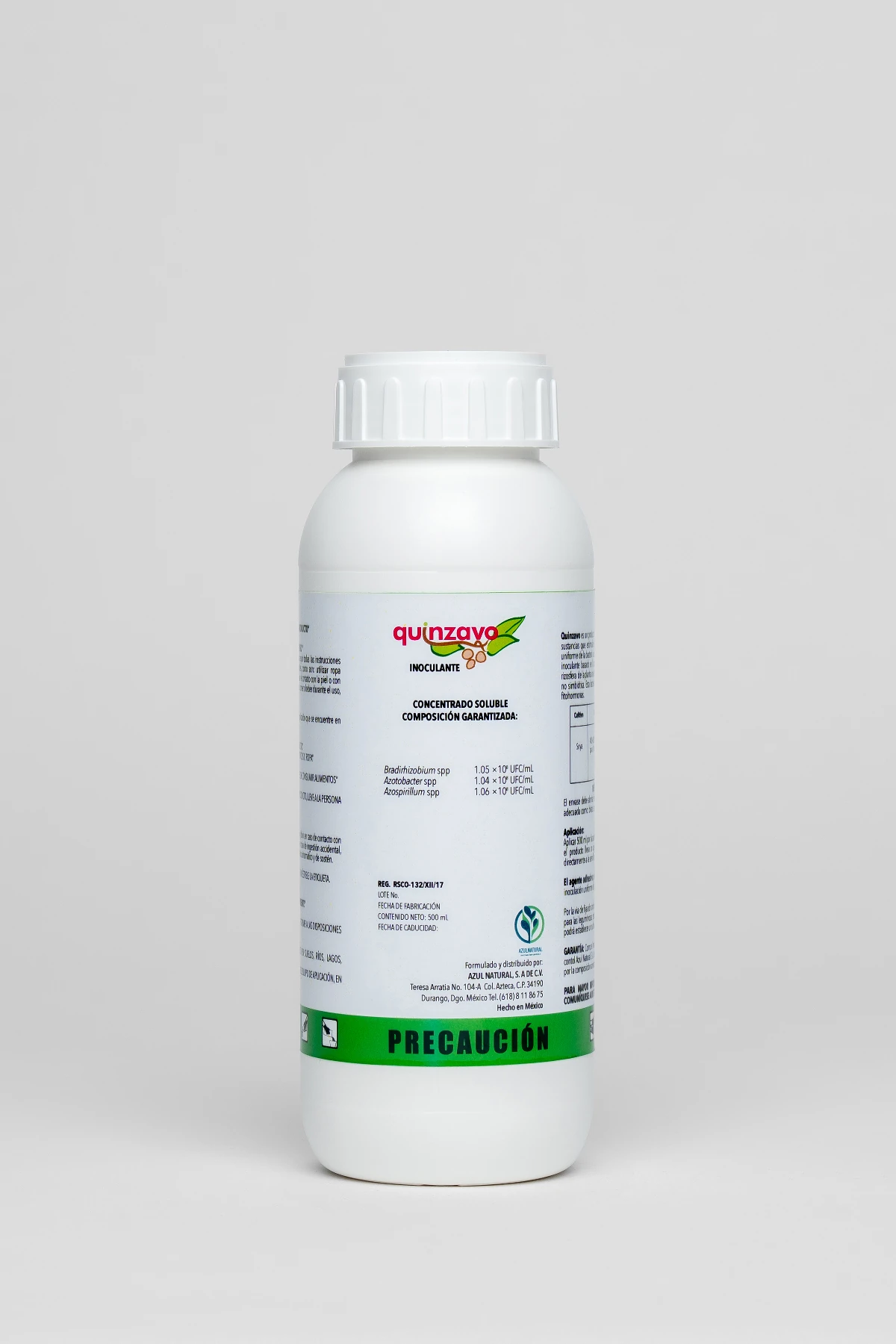 Quinzavo, inoculante biológico para semilla de Azul Natural